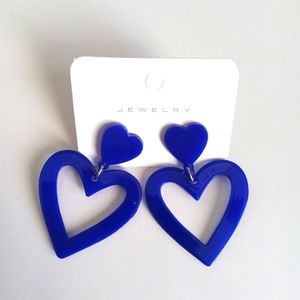 Fashion Jewelry Heart Dangle Earrings